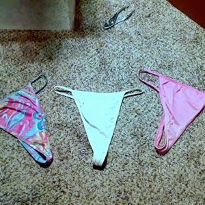 3 women's thong panties bundle